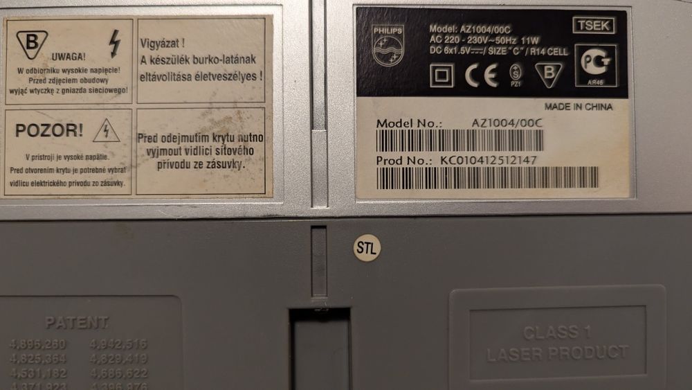 Radio-casetofon cu cd Philips AZ1004 musik