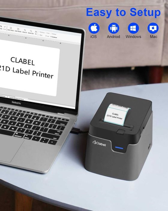 Принтер за етикети НОВ CLABEL 221D Bluetooth Thermal Label Printer