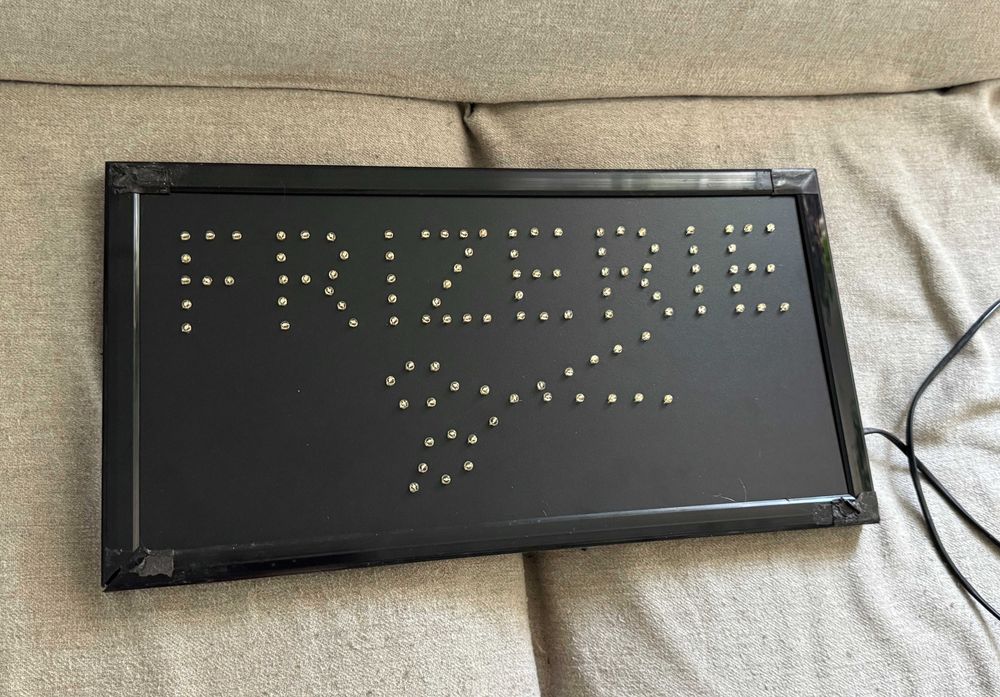 Reclama luminoasa LED FRIZERIE animata 50x25 cm panou profesional