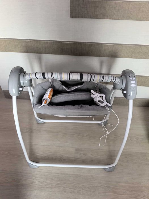 Електрическа люлка шезлонг Lionelo Ruben Grey Graphite