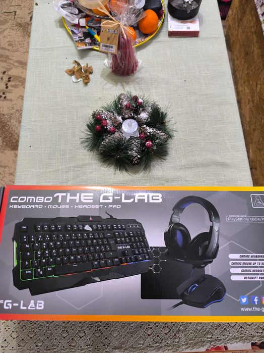 Комплект 4 в 1 за геймъри - The G-Lab - Sulfur Combo