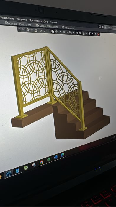 Перила металлические с лазерной резкой