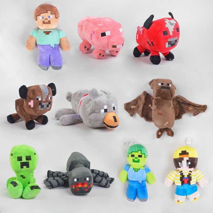 Плюшени играчки Майнкрафт, Различни видове