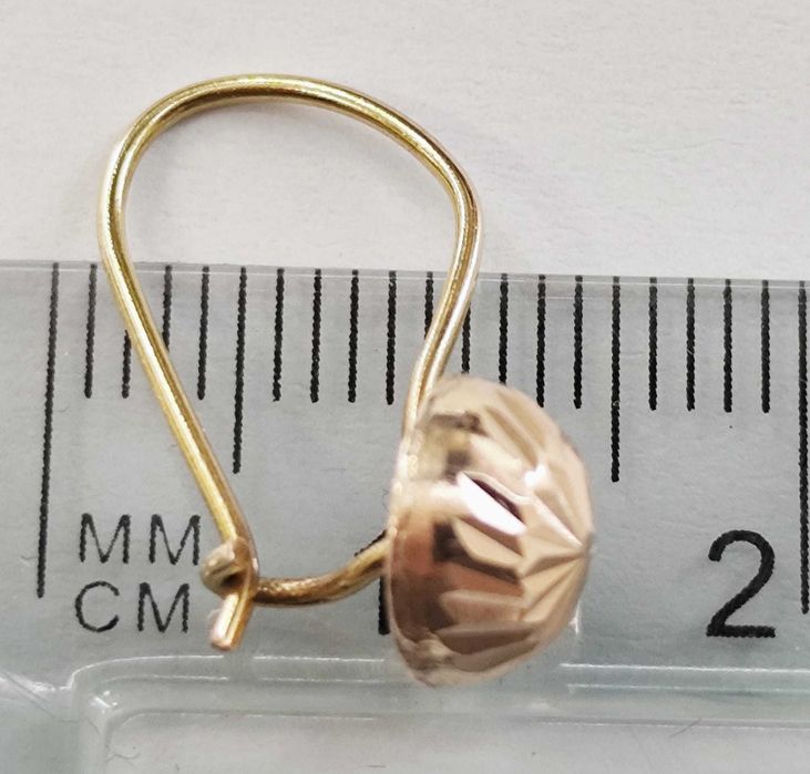 (AG35) Cercei aur 14K 1.49GR   B35653 - Garantie 2 ani !