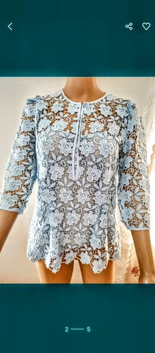 BLUZA foarte elegantă, brodată superb,ZARA-made in Italy.Noua.