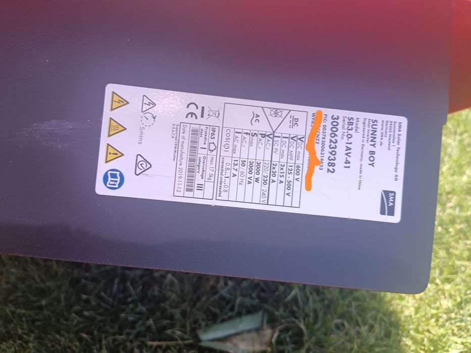 Invertoare fotovoltaice Sma sunny boy 3, 4, 6 kw