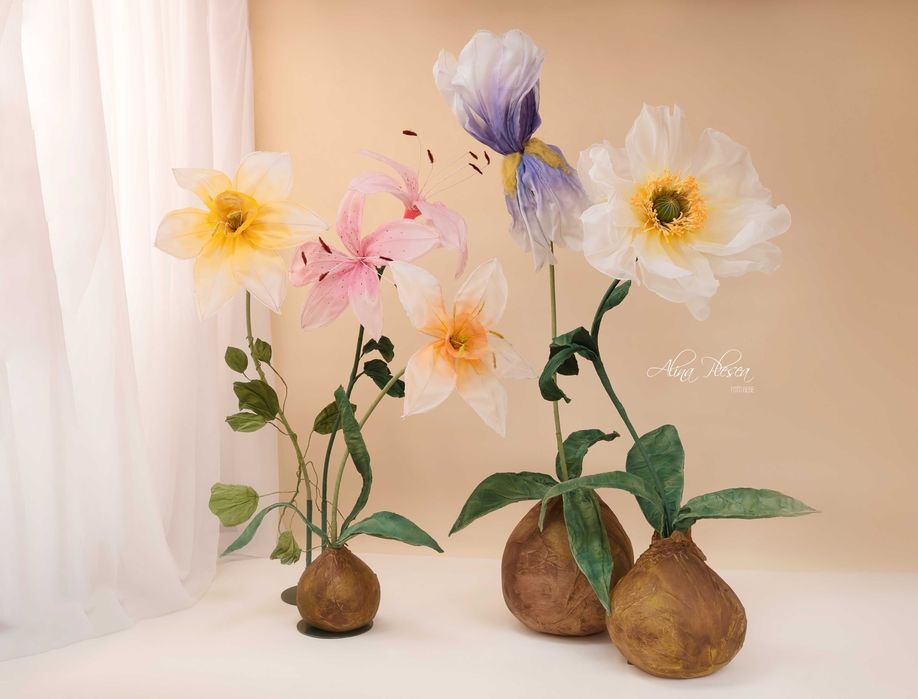 Flori organza gigant