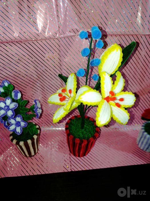 Цветы из синельной проволоки