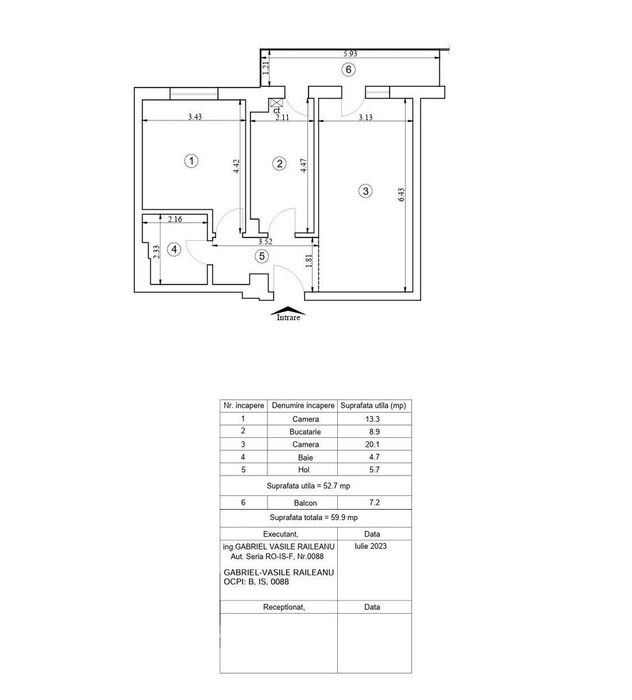 INTABULAT!Ap. 2 camere, Dec., et2, 145.000euro cu TVA parcare inclusa