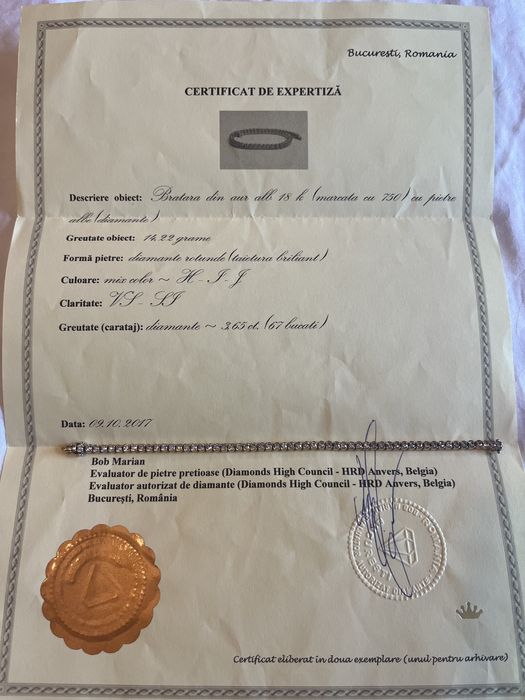 Bratara tenis diamante