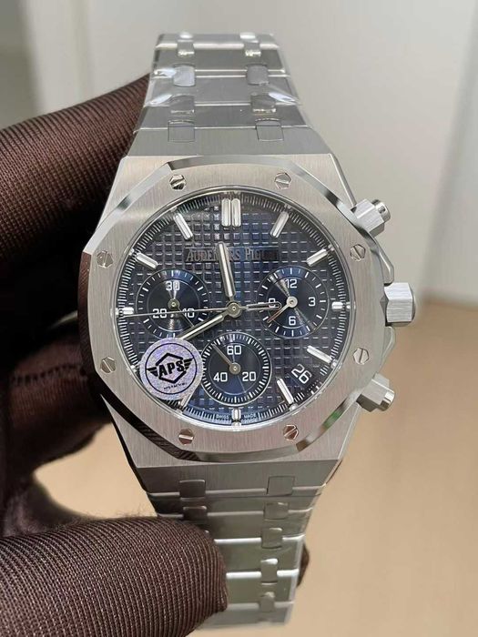 audemars piguet royal oak сребристо синьо