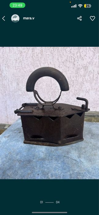 Fier de calcat antic/ foer de calcat vechi/ calcator cu carbuni