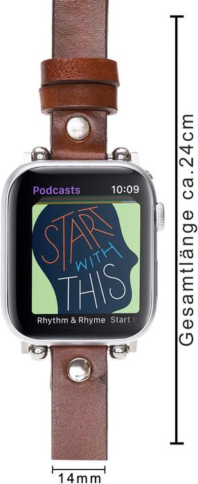 Каишка за Apple Watch 42-46мм от естествена кожа