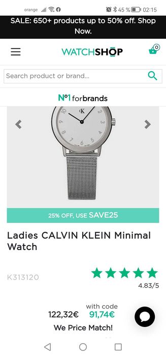 Ceas Calvin Klein k3131 k3132., ceas Guy Laroche