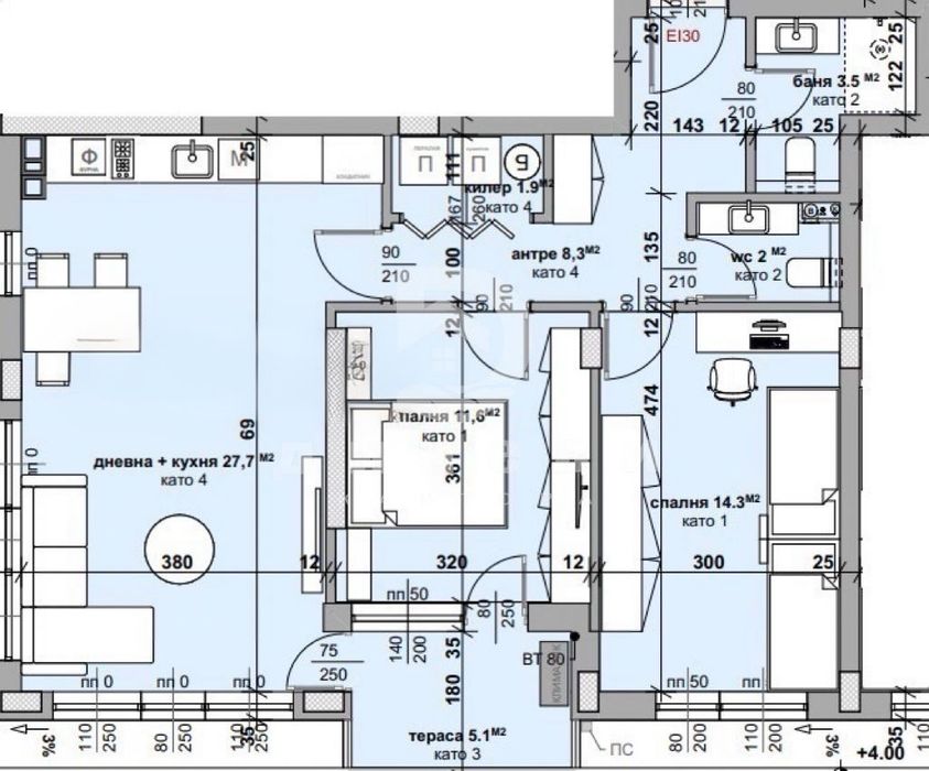 Тристаен апартамент в Самара 3