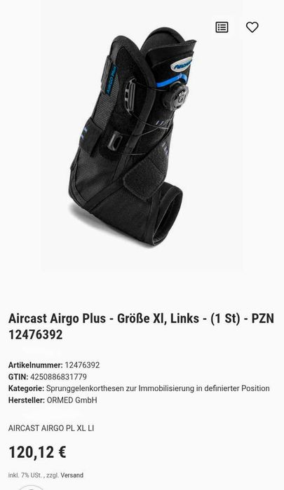 Bauerfeind Колан за болки на кръста ортеза за глезен