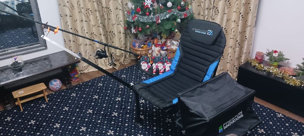Scaun pescuit Preston Absolute Feeder Chair cu accesorii