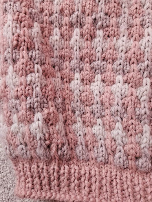 Ръчно плетена жилетка 3/4 годинки