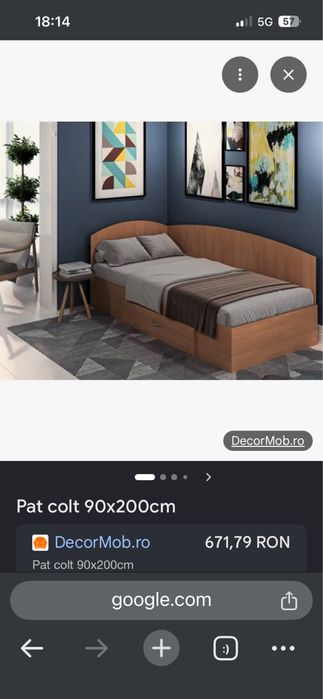 Pat de colt 90x2.0 m