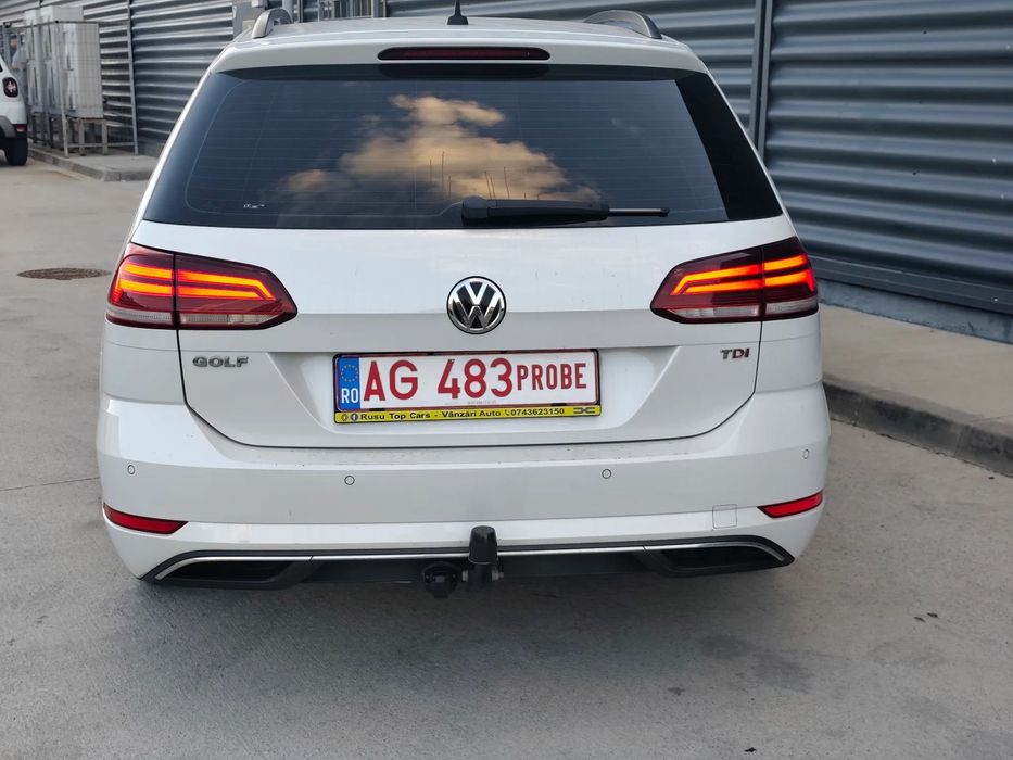 Volkswagen Golf 7.5 DSG Alb Perlat 2018 Nr roșii
