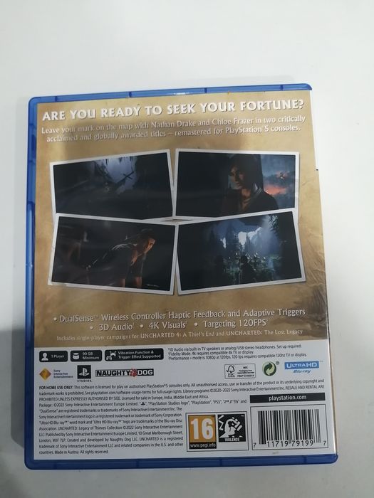 Uncharted золотая коллекция на пс5