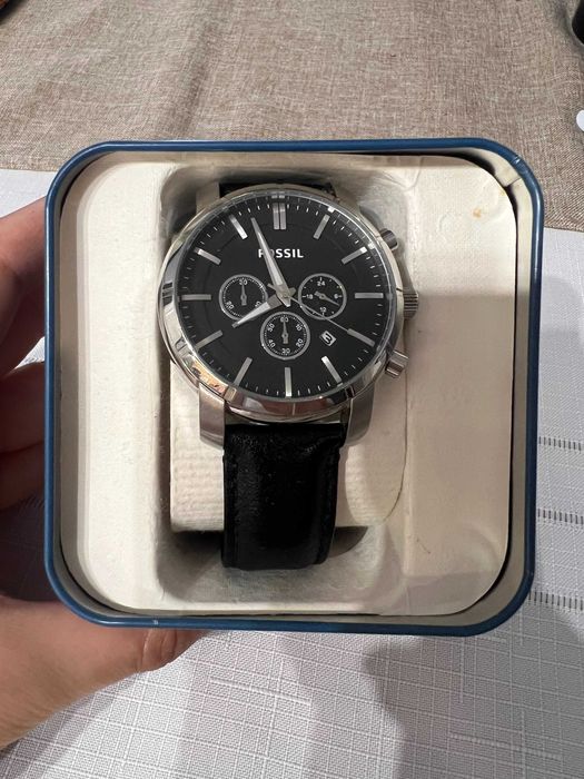 Fossil BQ1279 Chronograph – чисто нов, с кутия, кожена каишка