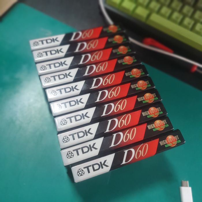 Аудиокассеты TDK D60, 10 шт