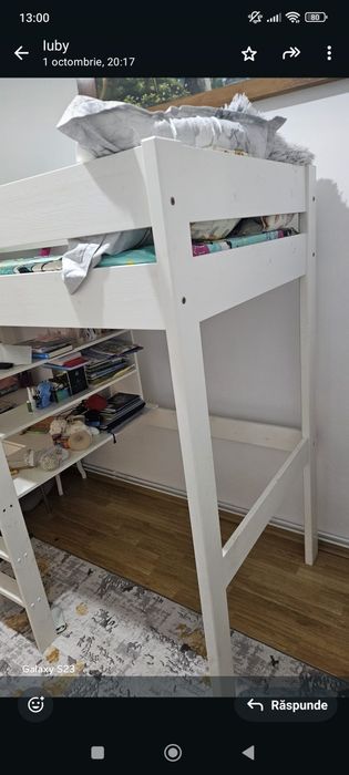 Pat etajat cu birou..