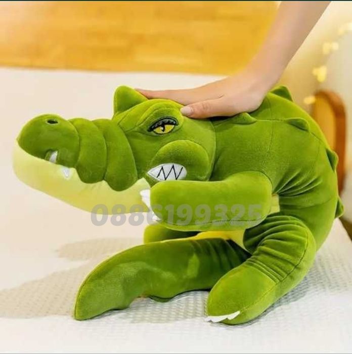 Плюшен крокодил Възглавница в 3 цвята, 80см