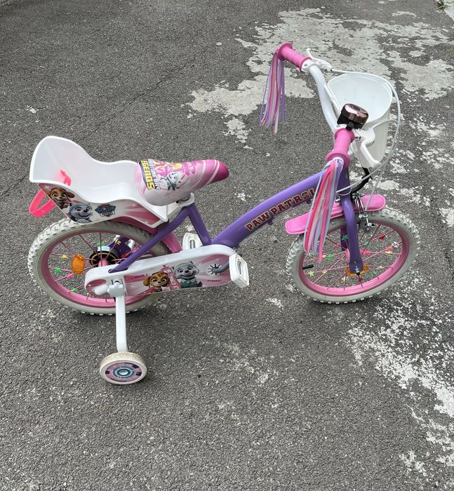 Bicicleta copii cu roti ajutatoare Paw Patrol 16’’ fabricata  in Spania