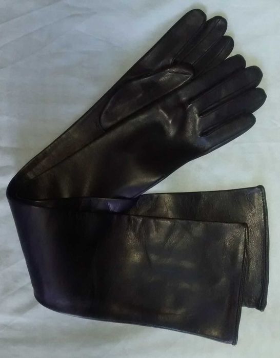 Manusi lungi piele 58-59 cm, piele nappa, marimea 6.5, 7, 7.5, 8