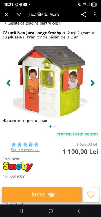 Casuta SMOBY Neo jura Lodge in stare foarte buna