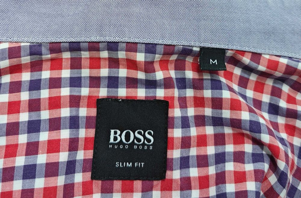 HUGO BOSS Slim fit  Оригинална мъжка карирана риза размер М