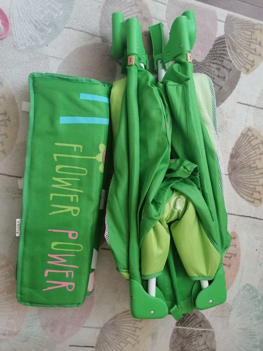 Детска сгъваема кошара -зелена Chipolino на 2 нива