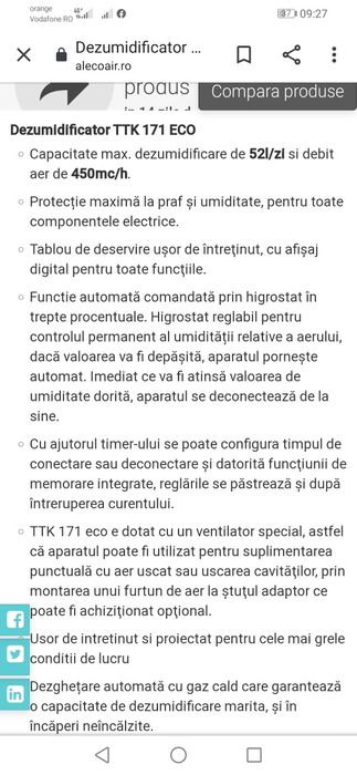 Dezumidificator Trotec industrial (de închiriat)