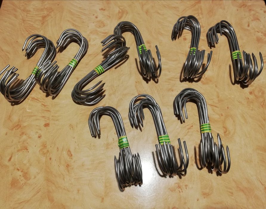 Set carlige inox pentru afumatoare