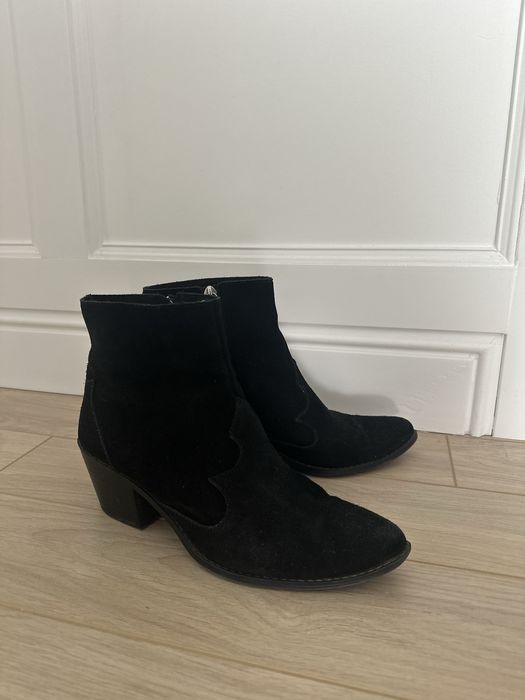 Казаки черные замшевые 41 размер