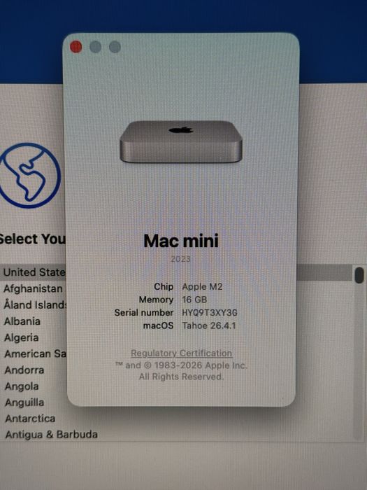 Mac mini M2 16GB 512 SSD
