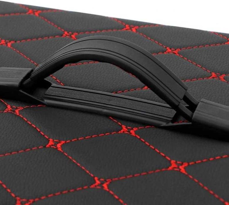 Черно с червено органайзер за багажник кутия за съхранение 55x30x30 см