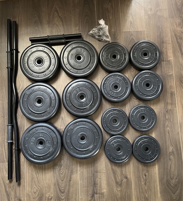 Комплект тежести и лостове + ПОДАРЪК тренировъчна програма