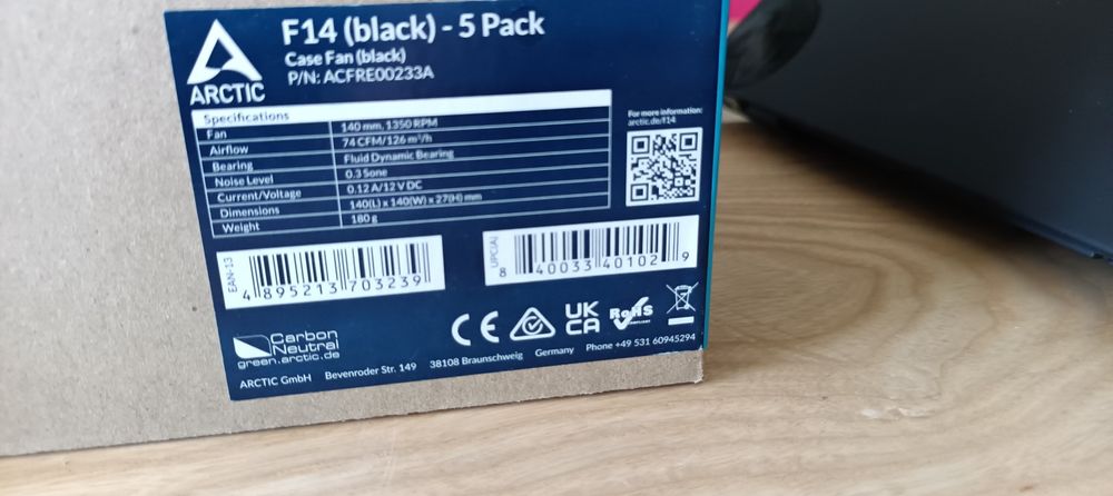 Вентилатор Arctic F14