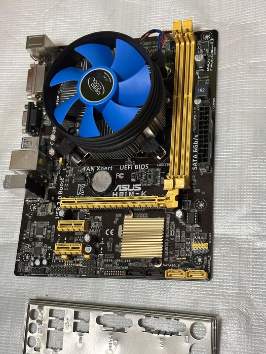 Материнская плата ASUS H81-K LGA1150 i5-4440 USB 3.0 + кулер