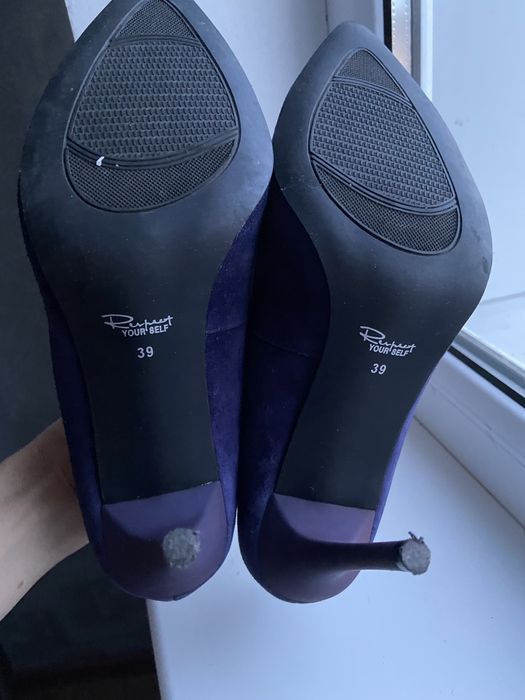 Туфли замшевые синие