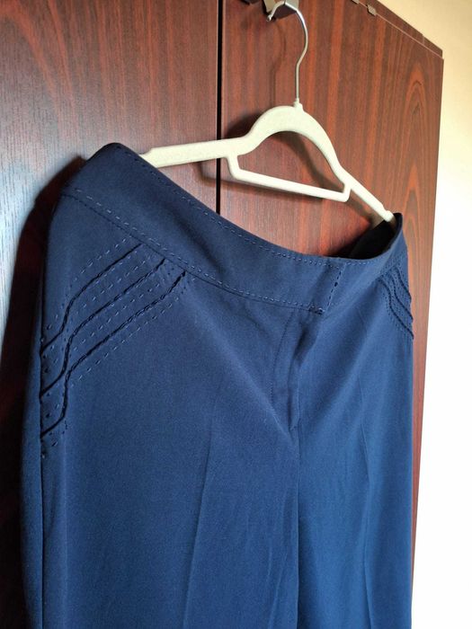 Pantaloni damă office bleumarin BM Collection, XXL, eleganți