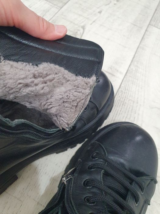 Зимний ботинка натуральный кожа