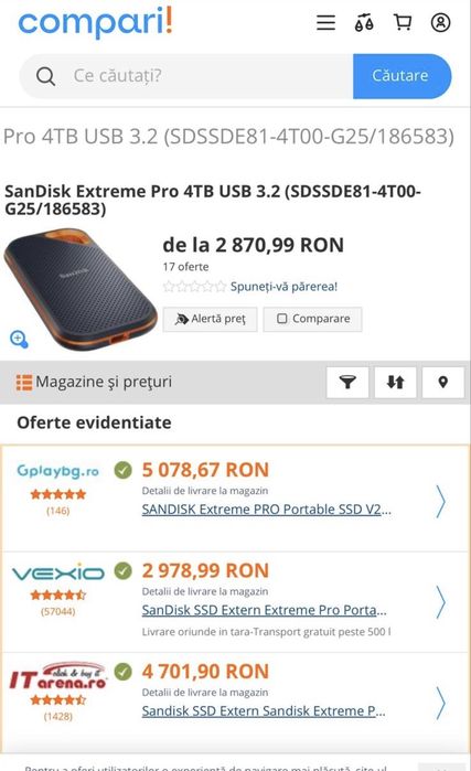SanDisk Extreme Pro, SSD Extern 4TB, USB-C