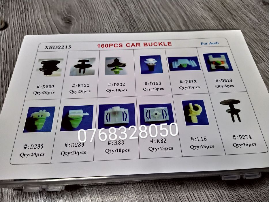 Cutie 160 Clipsuri AUDI Cleme Auto 12 Dimensiuni