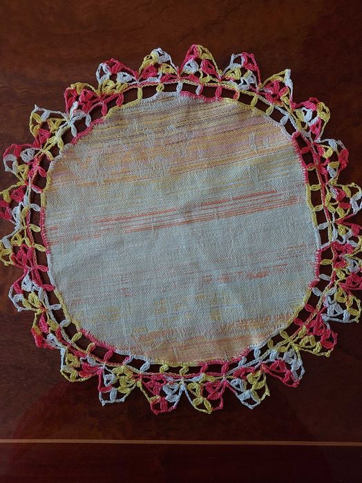 Салфетки :лён, х.б.ирис для вязания .Hand made.