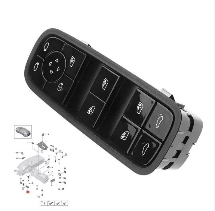 Butoane consola geamuri electrice panou comanda sofer Switch Porsche 971 Panamera Cayenne 971959855C 971959858C buton