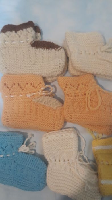 Плетени терлички за бебета-нови